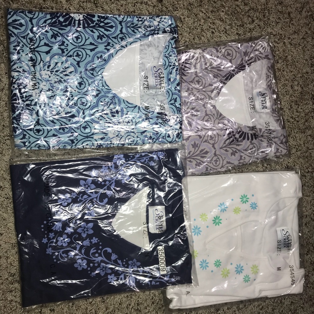 4 brand new floral shirts